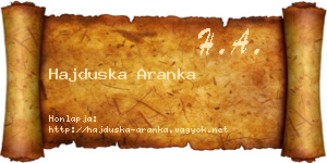 Hajduska Aranka névjegykártya